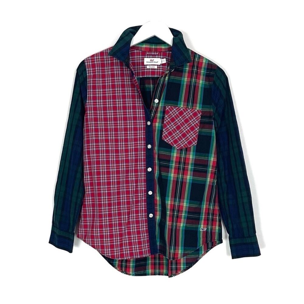 Vineyard Vines Holiday Plaid Party Relaxed Button Down Shirt